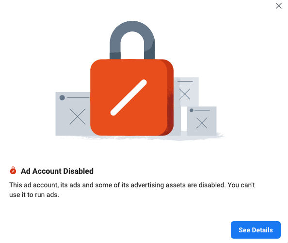 Facebook Ad Account Disabled